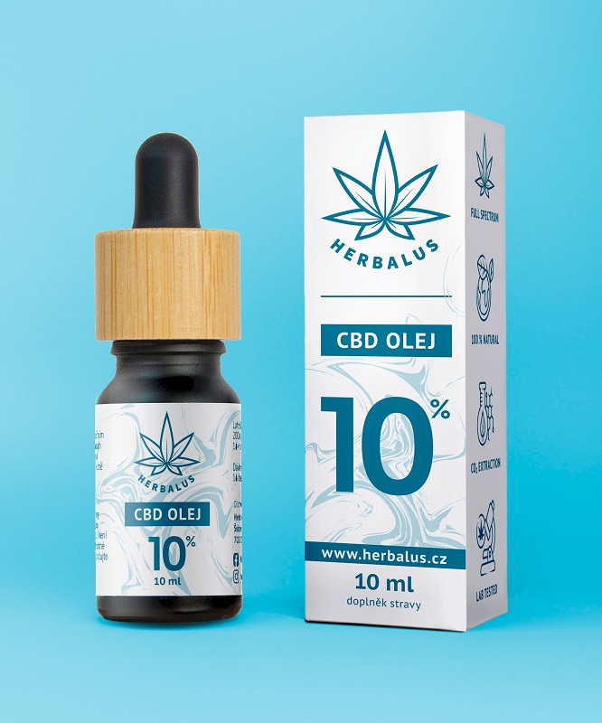 Herbalus CBD Olej 10% 10 ml | Dentimedshop.cz