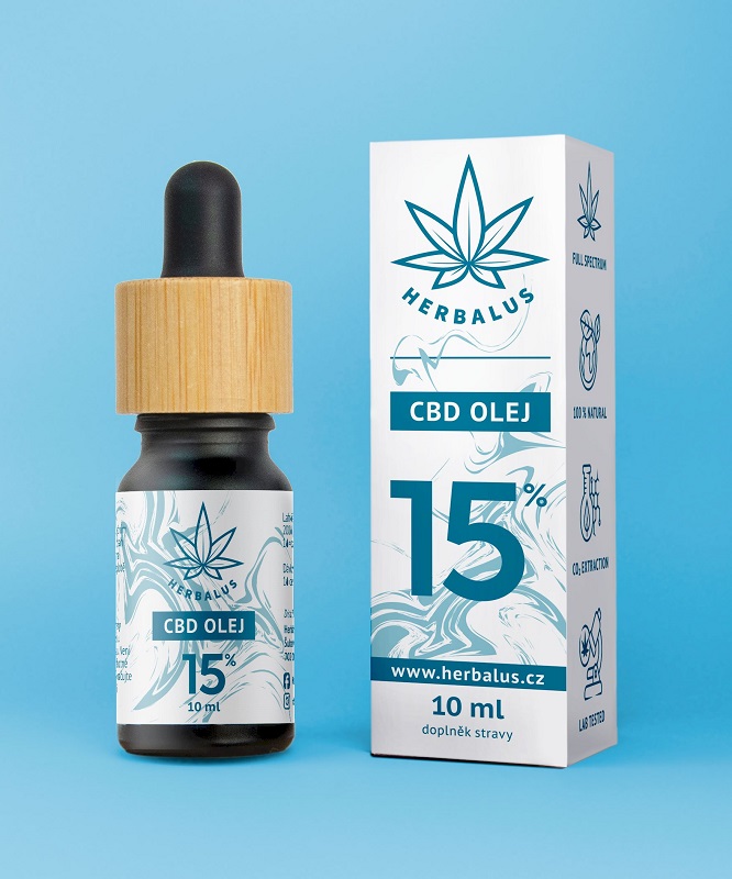 Herbalus CBD Olej 15% 10 ml | Dentimedshop.cz