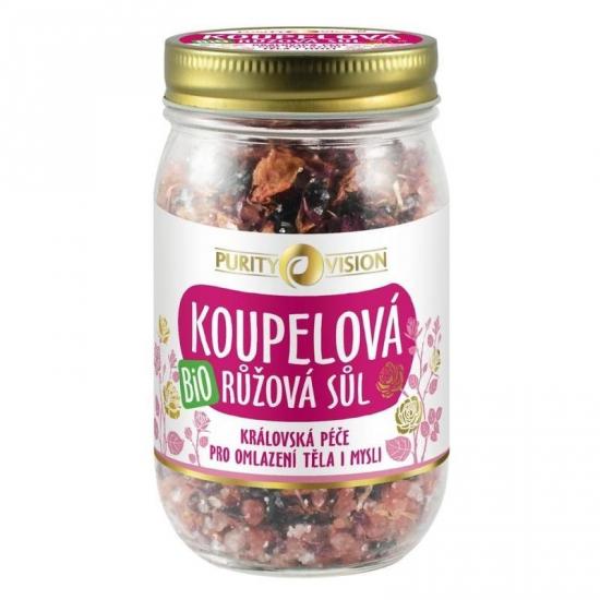 PURITY VISION Bio Růžová koupelová sůl 400 g