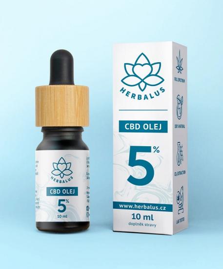 Herbalus CBD Olej 5% 10 ml