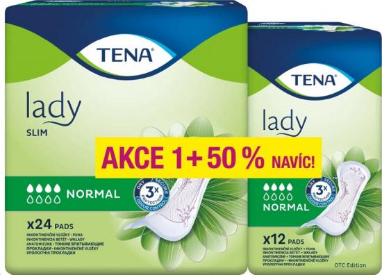 TENA Lady Slim Normal 36 ks - 50% navíc