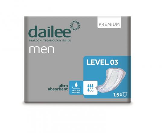 DAILEE Men Premium 3 Level inkontinenční vložky pro muže 15 ks