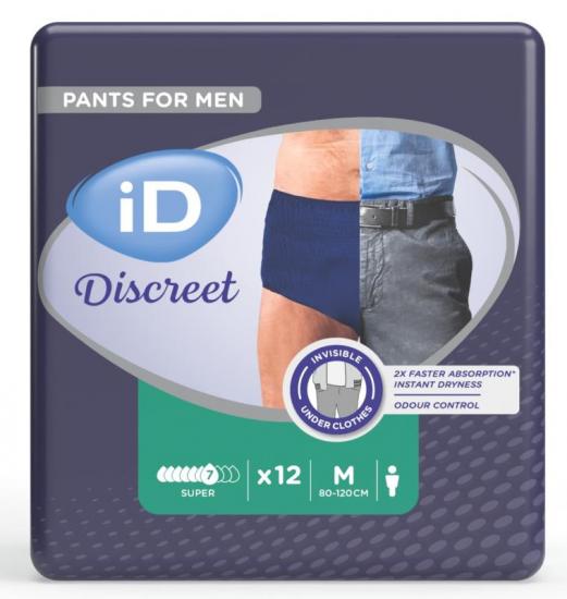 iD Pants Discreet Medium Super modré, plenkové kalhotky navlékací, 12ks