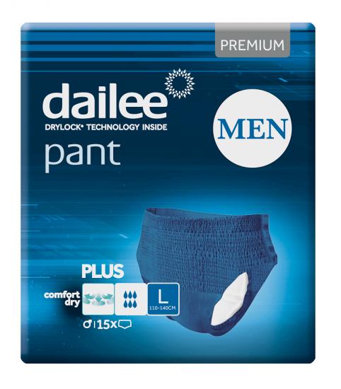 DAILEE PANT MEN Premium Plus Blue L inkontinenční navlékací kalhotky 15 ks