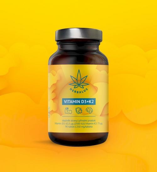 Herbalus VITAMIN D3 + K2 90 tablet