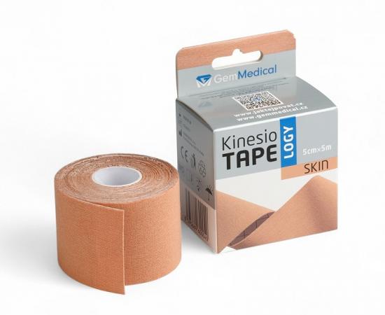 Bavlněný tejp - 5cm x 5m, béžový