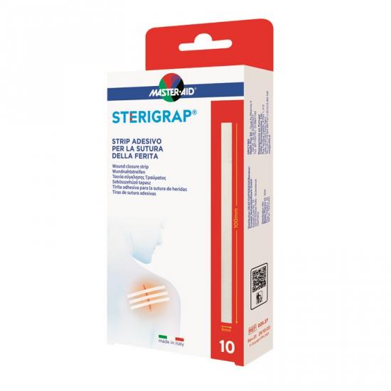Master Aid STERIGRAP Náplasťové stehy sterilní 100x6 mm 10 ks