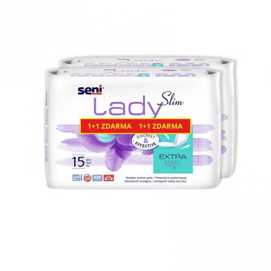 Seni Lady Slim Extra inkontinenční vložky pro ženy 1+1, 2x15 ks