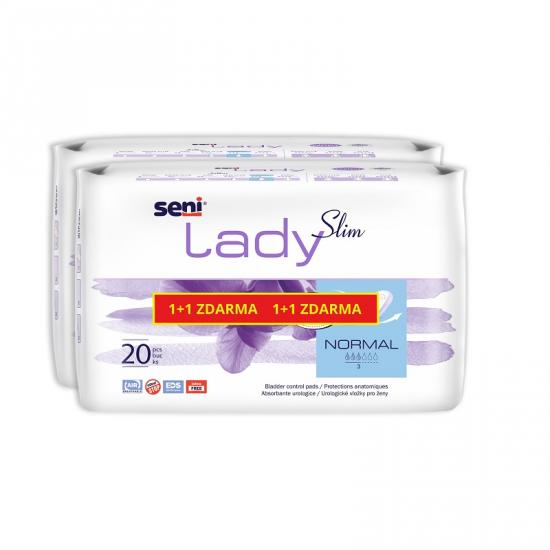 Seni Lady Slim Normal inkontinenční vložky pro ženy 1+1, 2x20 ks