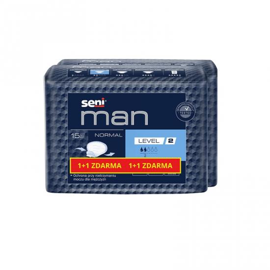 Seni Man Normal Level 2 inkontinenční vložky pro muže 1+1, 2x15 ks