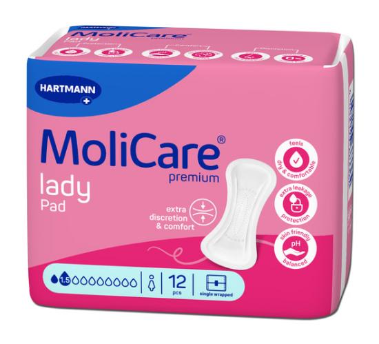 MoliCare Lady 1,5 kapky inkontineční dámské vložky 12 ks