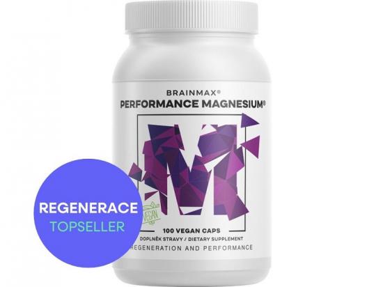 Performance Magnesium, 1000 mg, Hořčík 200 mg + Vitamín B6 P5P, 100 vegan kapslí