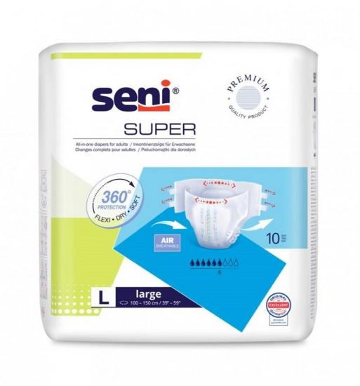 Seni Super Large inkontinenční zalepovací kalhotky 10 ks