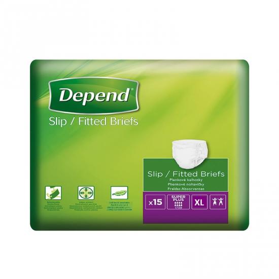 Depend Slip Super Plus inkontinenční zalepovací kalhotky XL 15 ks