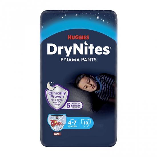 Huggies DryNites natahovací kalhotky pro chlapce 4-7 let 10 ks