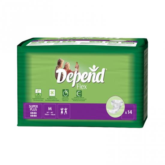 Depend Flex Super Plus inkontinenční zalepovací kalhotky M 14 ks