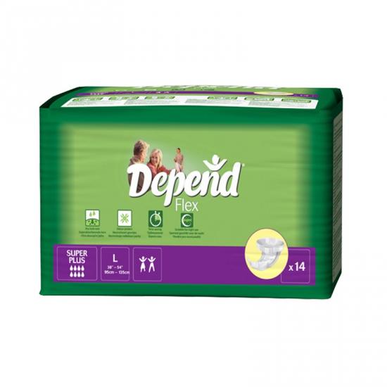Depend Flex Super Plus inkontinenční zalepovací kalhotky L 14 ks