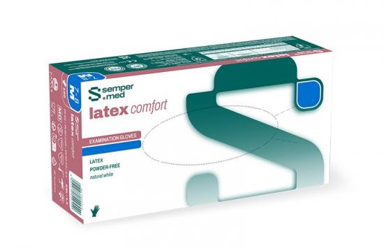 Rukavice Sempermed latex comfort bez pudru vel. S 100 ks