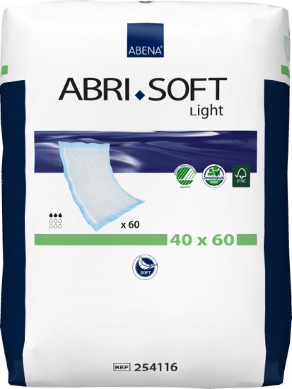 Abri Soft Light inkontinenční podložky 40 x 60 cm, 60 ks