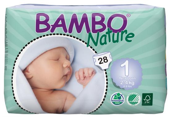 Obrázek BAMBO Nature New Born plenkové kalhotky 2 - 4 kg 28 kusů