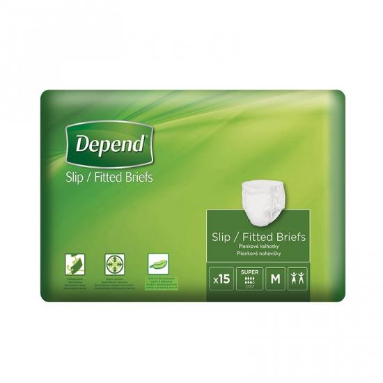 Depend Slip Super inkontinenční zalepovací kalhotky M 15 ks