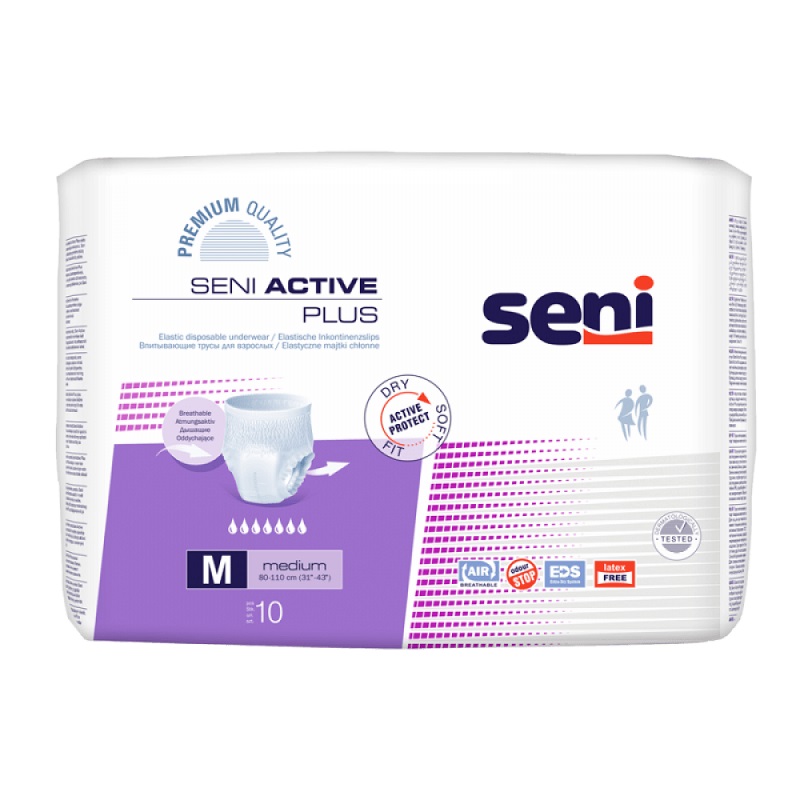Seni Active Plus Medium kalhotky navlékací 10 ks | Dentimedshop.cz