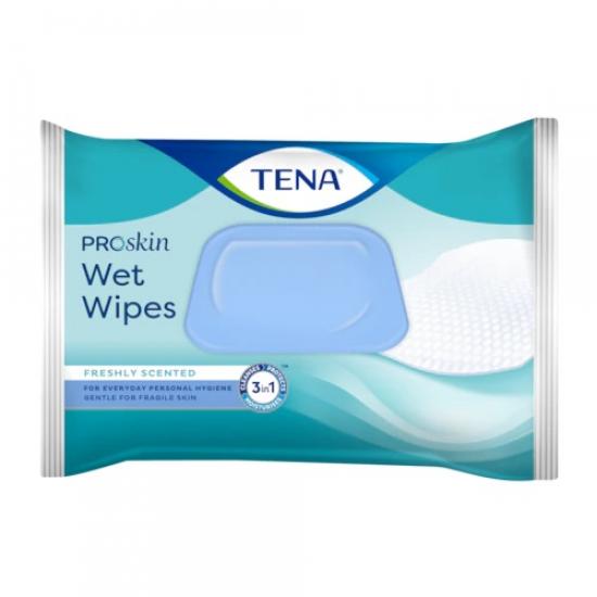 TENA Wet Wipes vlhčené utěrky s formulí 3v1 48 ks