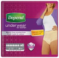 Depend Maximum inkontinenční navlékací kalhotky pro ženy L 9 ks