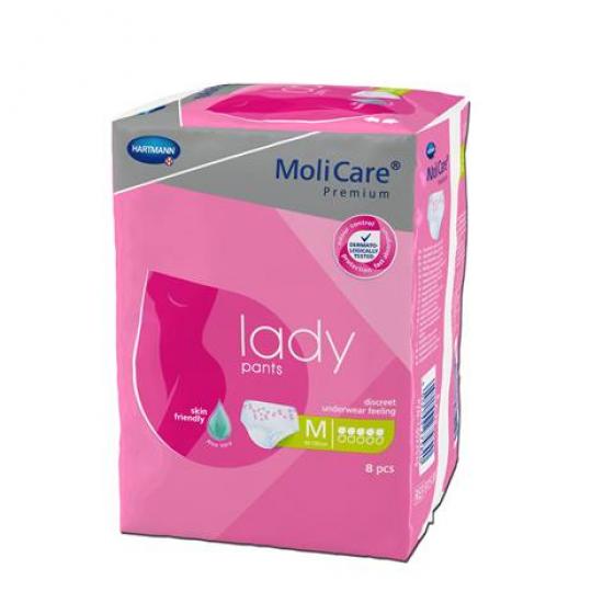 MoliCare Lady Pants 5 kapek inkontinenční navlékací kalhotky pro ženy M 8 ks