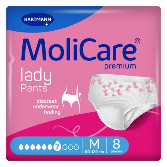 MoliCare Lady Pants 7 kapek inkontinenční navlékací kalhotky pro ženy M 8 ks