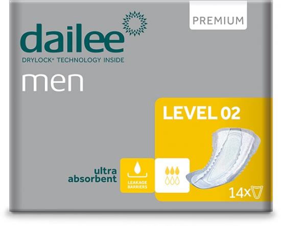 DAILEE Men Premium 2 Level inkontinenční vložky pro muže 14 ks