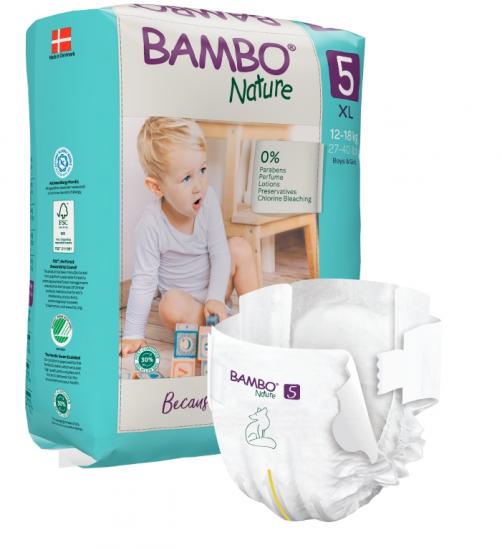 Bambo Nature 5 dětské plenkové kalhotky 12-18 kg, 22 ks