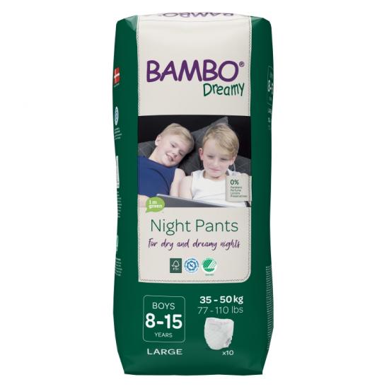 Bambo Dreamy Nights Pants dětské plenkové kalhotky pro chlapce 35-50 kg 10 ks