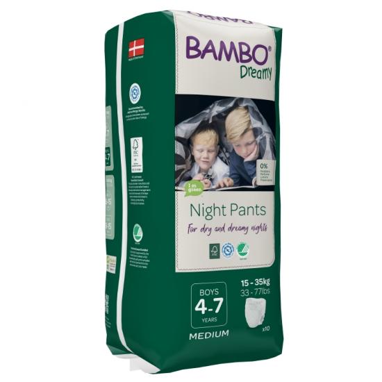 Bambo Dreamy Nights Pants dětské plenkové kalhotky pro chlapce 15-35 kg 10 ks