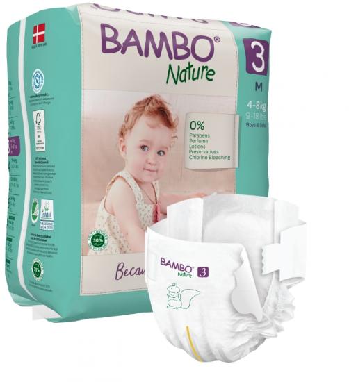 Bambo Nature 3 dětské plenkové kalhotky 4-8 kg, 28 ks