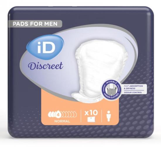 iD for Men Discreet Normal inkontinenční vložky pro muže 10 ks