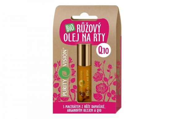 PURITY VISION Bio Růžový olej na rty s Q10, 10ml