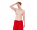 Kes-Vir Pánské plavecké šortky na inkontinenci (červené)