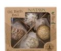 NATAVA olejové koule do koupele - Dárková sada 4×50 g
